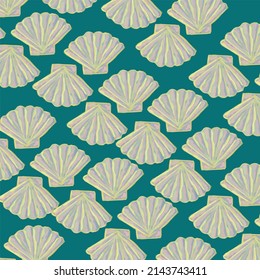 Background of flat iridescent shells pattern