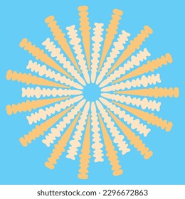 background with flat sun rays