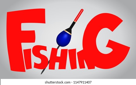 The background of floats and fishing. Logo for fishing. Vector image of EPS10