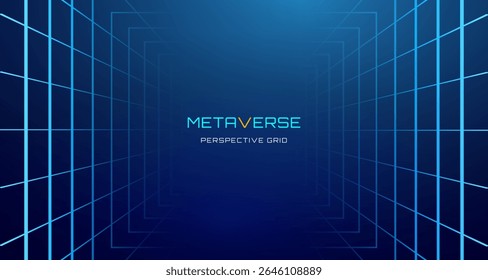 Grade da linha de fundo com IA e tecnologia. Padrão com ponto quadrado abstrato em espaço futurista.