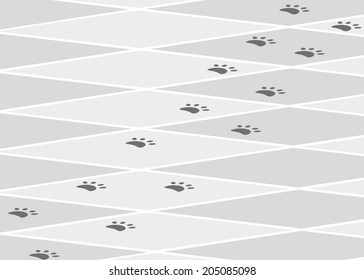 background floor. Traces of a pet on a floor.