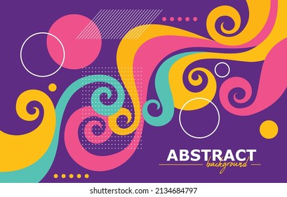 background floral abstract dengan warna vintage colorful, cocok untuk wallpaper atau background printing