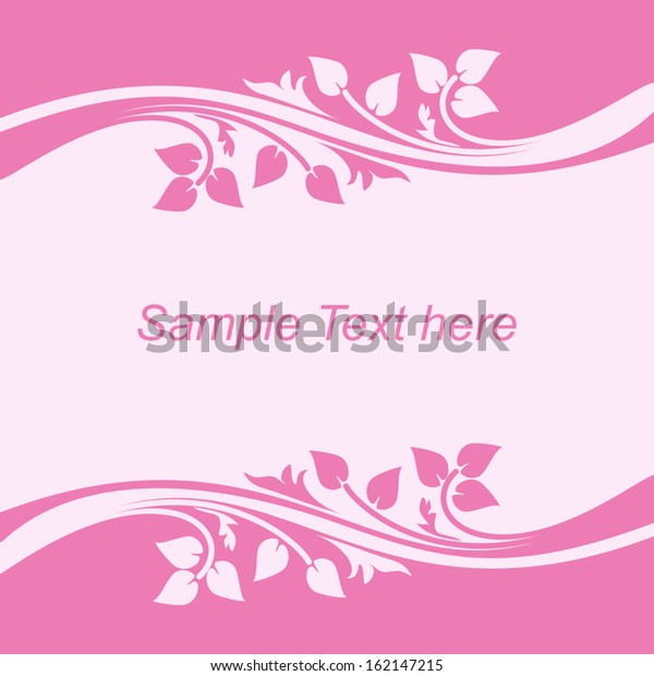 Background Floral Borders Shades Pink Stock Vektorgrafik