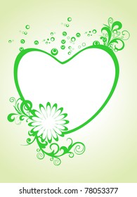 background with floral decorated romantic frame, illustration