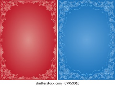 background with floral decoration