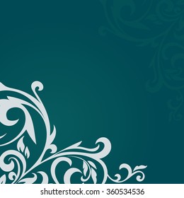Background with floral design. Floral tracery.