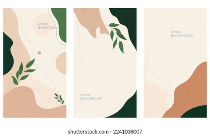 background floral editable template for social networks stories, vector illustration. Design for social media