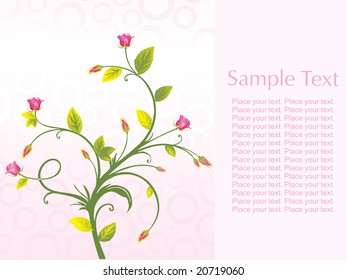 background with floral elements, design