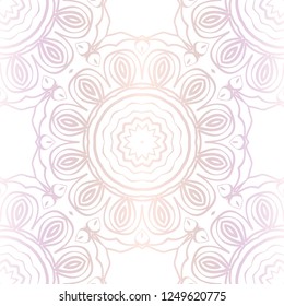 Background, Floral Geometric Seamless Pattern . Vector Illustration. For Design, Fashion, Print, Interior. Glow color.