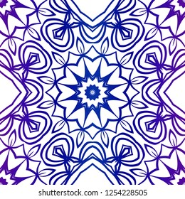 Background, Floral Geometric Seamless Pattern . Vector Illustration. For Design, Fashion, Print, Interior. Glow color.