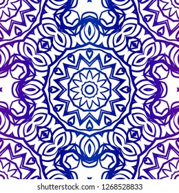 Background, Floral Geometric Seamless Pattern . Vector Illustration. For Design, Fashion, Print, Interior. Glow color.