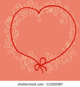 Background with floral heart