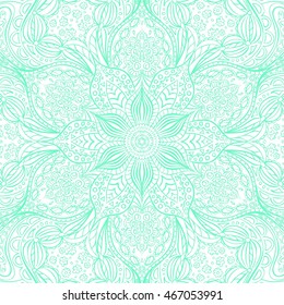 Background floral mandala blue. Vector illustration