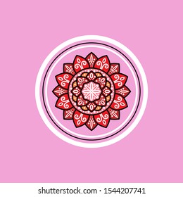 background with floral mandala patterns,  colorful