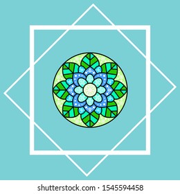 background with floral mandala patterns,  colorful