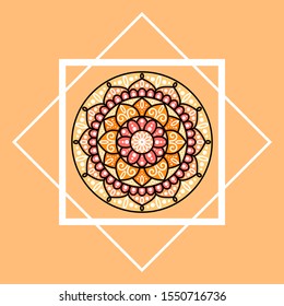 background with floral mandala patterns,  colorful