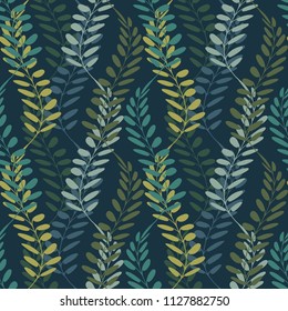 Background with floral motif. Vector texture with hand drawn plants. Vector pattern.