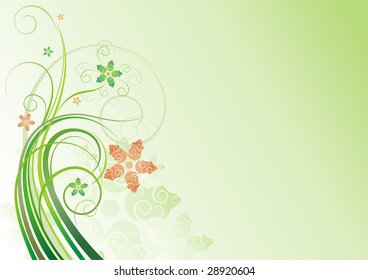 background with floral pattern with flower