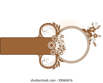 background with floral pattern frame, vector illustration