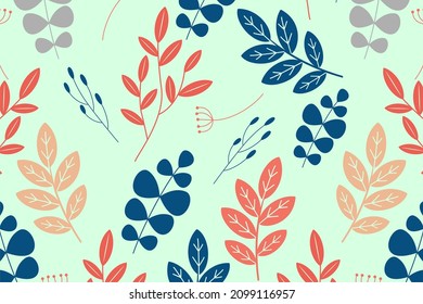 background with floral seamless pattern