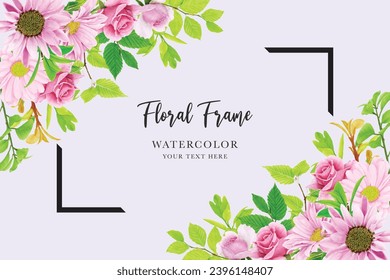 diseño de tarjetas de primavera y verano florales de fondo