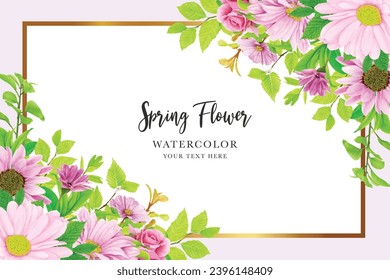 diseño de tarjetas de primavera y verano florales de fondo