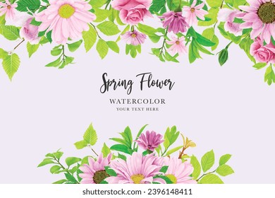 background floral summer and spring card design