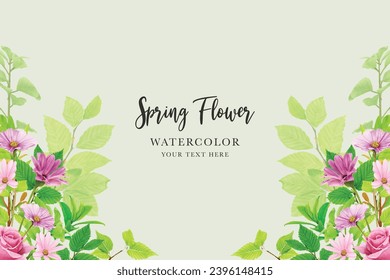 background floral summer and spring card design