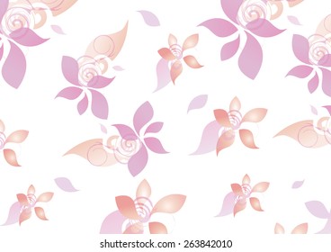 Background floral vector for teen girl