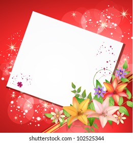 Background with flower and beautiful decoration