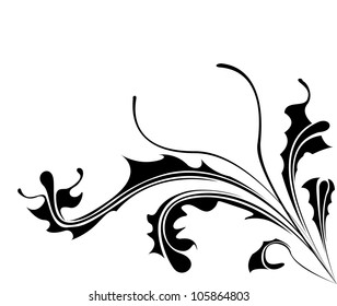 background with flower dahlia. Element for design. Vector illustration.