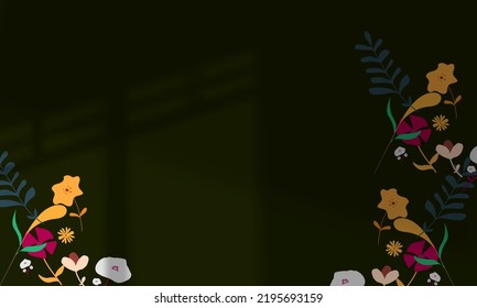 background flower hand drawn pastel pattern colorful cute illustration shadow overlay eps 10