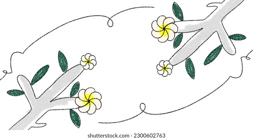 Hintergrundblume mit Kreide und Stilrichtung