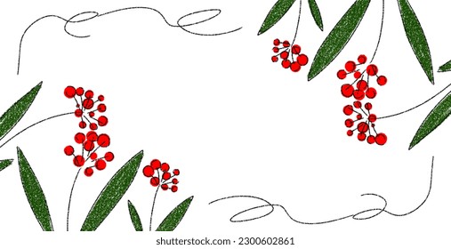 Background flower illustration with chalk style and crayon style