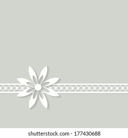 background with a flower and a lace