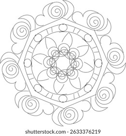 Background flower mandala artwork design