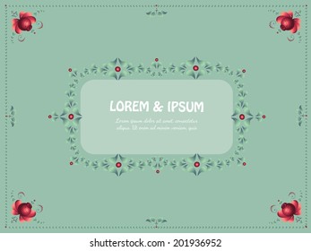 Background with a flower ornament.