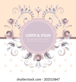Background  with a flower ornament
