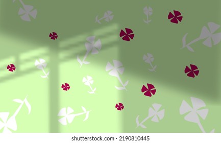 background flower pattern pastel hand drawn shadow overlay multi colorful cute avocado trendy luxury eps 10