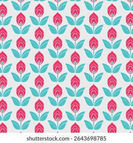 Background flower pattern vector seamless