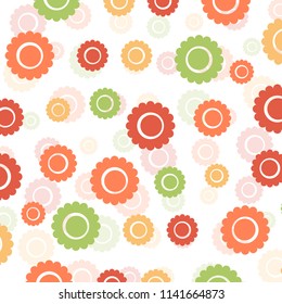 Background flower. Retro design in bright colors for stickers, labels, tags, gift wrapping paper.