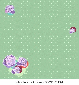 Background - flower and rose frame for decoration.