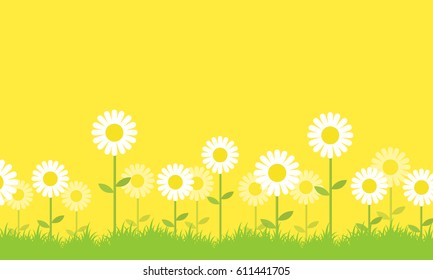 Background of flower spring collection vector illustration