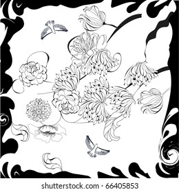 Background with flowers