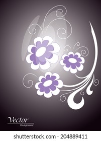 Background with Flowers. Abstract Design.
