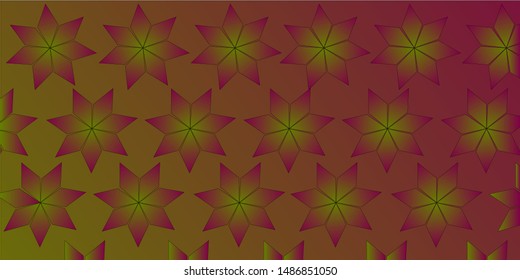 Background of flowers with abstract leaves