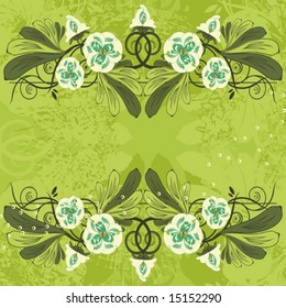 Background with flowers Balanced  Inside
