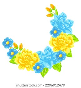Background with flowers. Beautiful bouquet of blooming plants. Natural illustration.