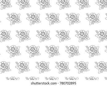 background flowers black and white