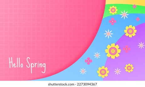 fondo con flores. diseño colorido, sencillo y moderno. utilizado para papel tapiz, tarjeta de saludo o espacio de copia